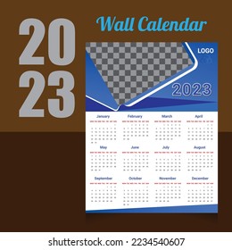 Creative unique office wall Calendar 2023 Template Design