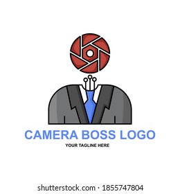 Logo de un fotógrafo creativo y único. Siéntase fácil de editar con archivo vectorial. Puede usar el logotipo de su empresa o comunidad.