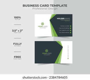 Creative unique, Professional, Luxury, Modern and simple corporate business visiting card design template ideas for personal identity stock illustration