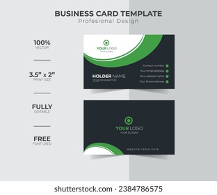 Creative unique, Professional, Luxury, Modern and simple corporate business visiting card design template ideas for personal identity stock illustration