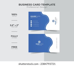Creative unique, Professional, Luxury, Modern and simple corporate business visiting card design template ideas for personal identity stock illustration
