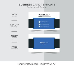 Creative unique, Professional, Luxury, Modern and simple corporate business visiting card design template ideas for personal identity stock illustration