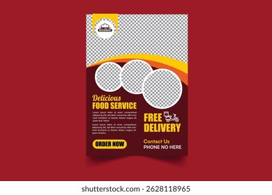 Creative And Unique Restaurant  Food Menu Flyer Template Design