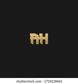 Creative unique stylish AH initial based letter icon logo