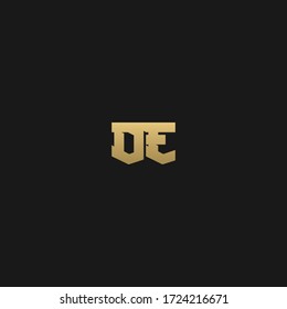 Creative unique stylish DE initial based letter icon logo