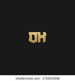 Creative unique stylish DH initial based letter icon logo