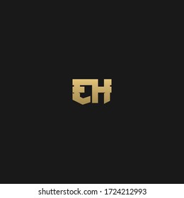 Creative unique stylish EH initial based letter icon logo