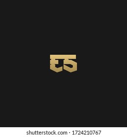 Creative unique stylish ES initial based letter icon logo