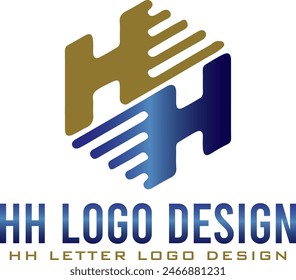 Diseño de logotipo de Vector inicial HH, H único y creativo