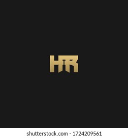 Creative unique stylish HR initial based letter icon logo