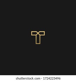 Creative unique stylish T initial based letter icon logo