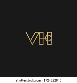 Logo de la carta inicial de VH exclusivo y creativo