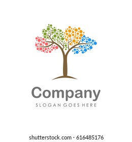 Creative and unique tree logo vector 