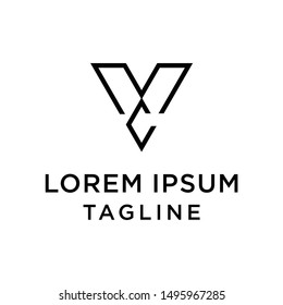 Creative unique trendy MC, M, initial based letter icon logo.