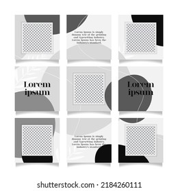 Creative unique and trendy modern social media puzzle feed with 9 templates	
