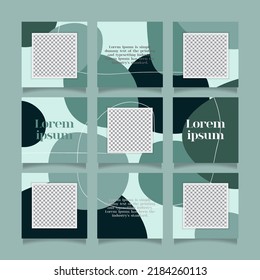 Creative unique and trendy modern social media puzzle feed with 9 templates	
