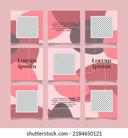 Creative unique and trendy modern social media puzzle feed with 9 templates
