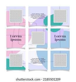 Fuente de rompecabezas creativa única y moderna de medios sociales con 9 plantillas
