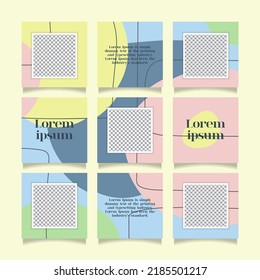 Fuente de rompecabezas creativa única y moderna de medios sociales con 9 plantillas
