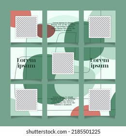 Creative unique and trendy modern social media puzzle feed with 9 templates
