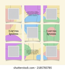 Creative unique and trendy modern social media puzzle feed with 9 templates
