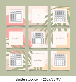 Creative unique and trendy modern social media puzzle feed with 9 templates
