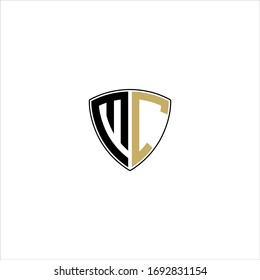 Creative unique trendy stylish black and white color MC M initial based letter icon logo