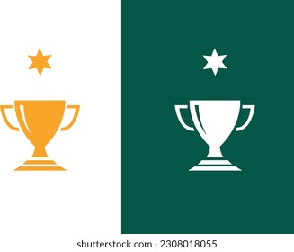 Creative and unique trophy Logo design. Trophy logo for sports tournament championship