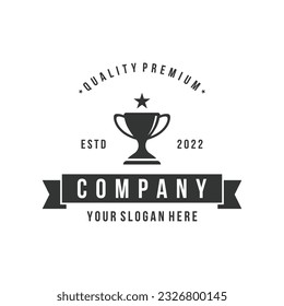 Creative and unique trophy Logo design. Trophy logo for sports tournament championship.