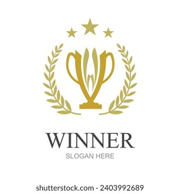 Creative and unique trophy Logo design. Trophy logo for sports tournament championship