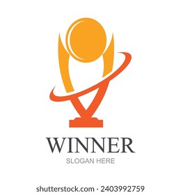 Creative and unique trophy Logo design. Trophy logo for sports tournament championship