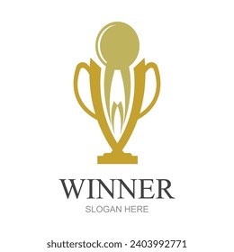 Creative and unique trophy Logo design. Trophy logo for sports tournament championship