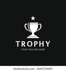 Creative and unique trophy Logo design. Trophy logo for sports tournament championship.
