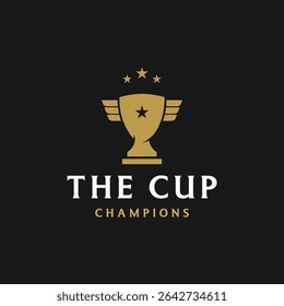 Creative and unique trophy Logo design. Trophy logo for sports tournament championship.