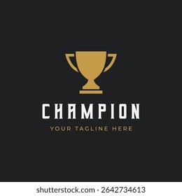 Creative and unique trophy Logo design. Trophy logo for sports tournament championship.