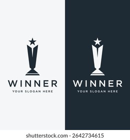 Creative and unique trophy Logo design. Trophy logo for sports tournament championship.