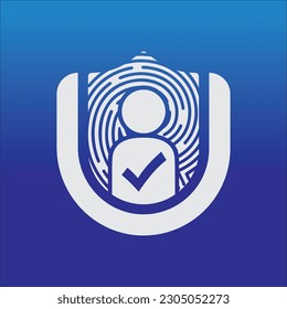 Creative unique user protection logo design concept suitable for company logo, print, digital, icon, apps, and other marketing material purpose