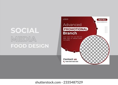 Creative and unique vector business marketing social media post design template.