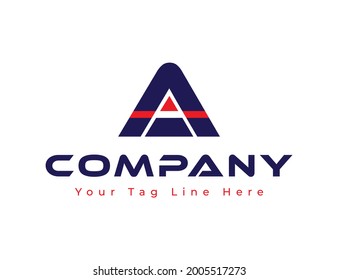 Creative Unique Vector Letter A Logo Design