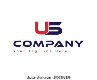 Creative Unique Vector US Letter Logo Design