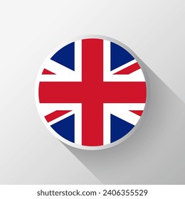 Creative United Kingdom Flag Circle Badge