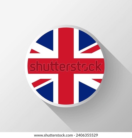 Creative United Kingdom Flag Circle Badge