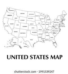 creative united state map ,vector file 