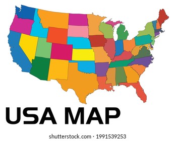 creative united state map ,vector file 