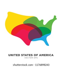 Creative United States of America Map Vector, vector eps 10