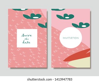 Creative universal artistic cards. Trendy Graphic Design for banner, poster, invitation, cover, placard, brochure, header.