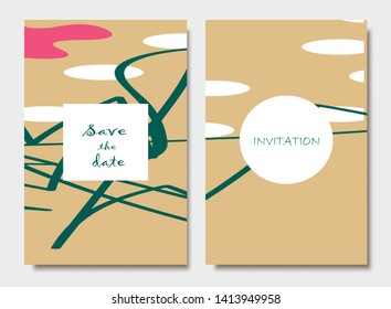 Creative universal artistic cards. Trendy Graphic Design for banner, poster, invitation, cover, placard, brochure, header.