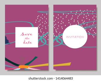 Creative universal artistic cards. Trendy Graphic Design for banner, poster, invitation, cover, placard, brochure, header.