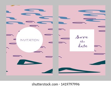 Creative universal artistic cards. Trendy Graphic Design for banner, poster, invitation, cover, placard, brochure, header.