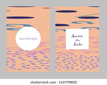 Creative universal artistic cards. Trendy Graphic Design for banner, poster, invitation, cover, placard, brochure, header.